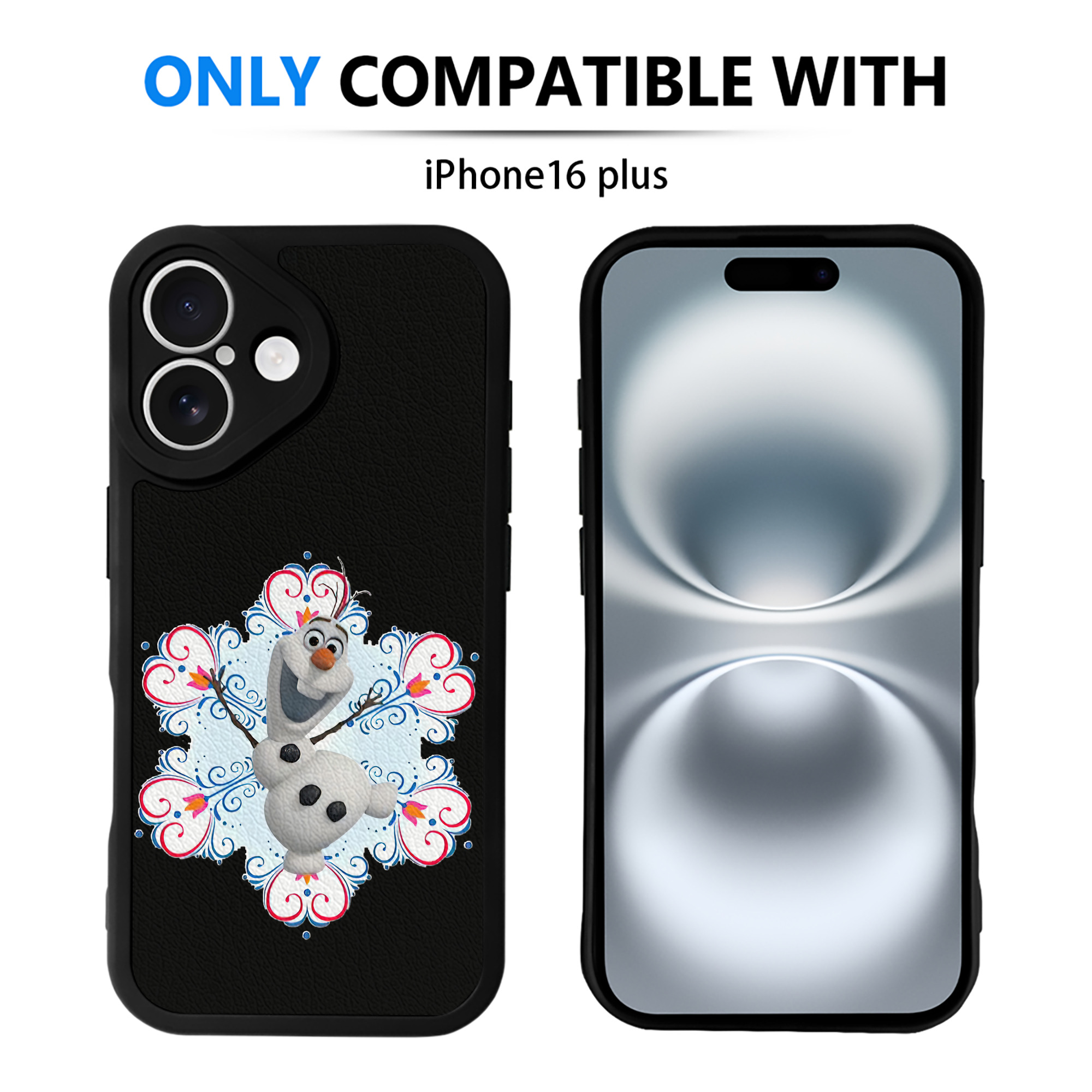 （画像用） アナと雪の女王 アンナ エルサ Frozen Anna Elsa 【iPhone 16シリーズ対応】シリコンスマホケース（レザー調） 材質：シリコン